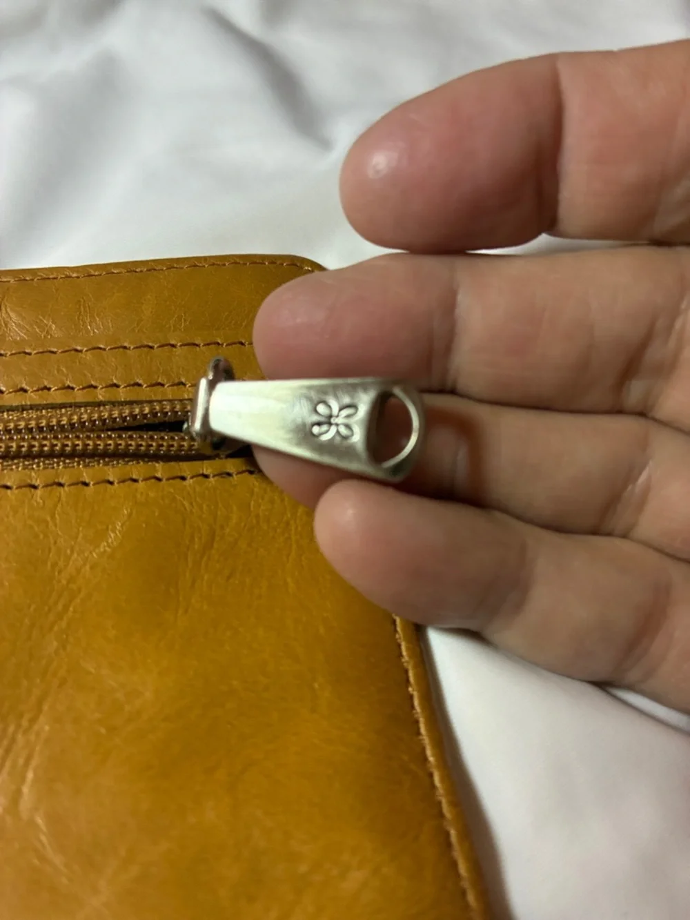 HOBO Leather Card Wallet - Mustard